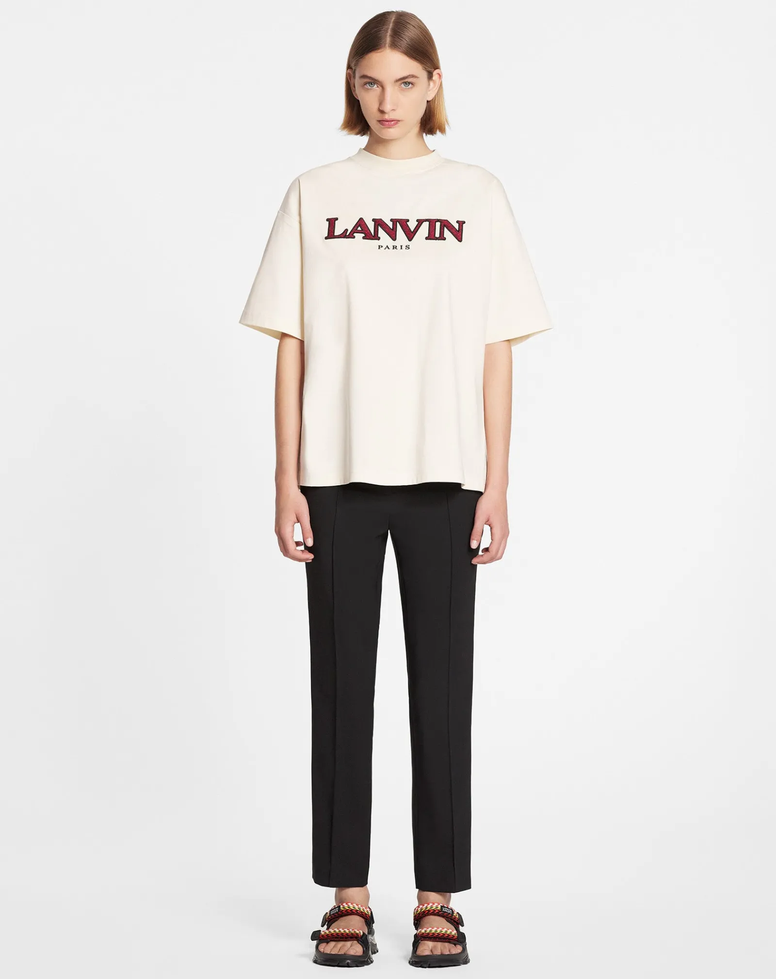 Oversized embroidered curb t-shirt Women T-shirts & Sweatshirts