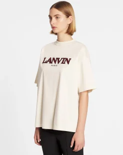 Oversized embroidered curb t-shirt Women T-shirts & Sweatshirts
