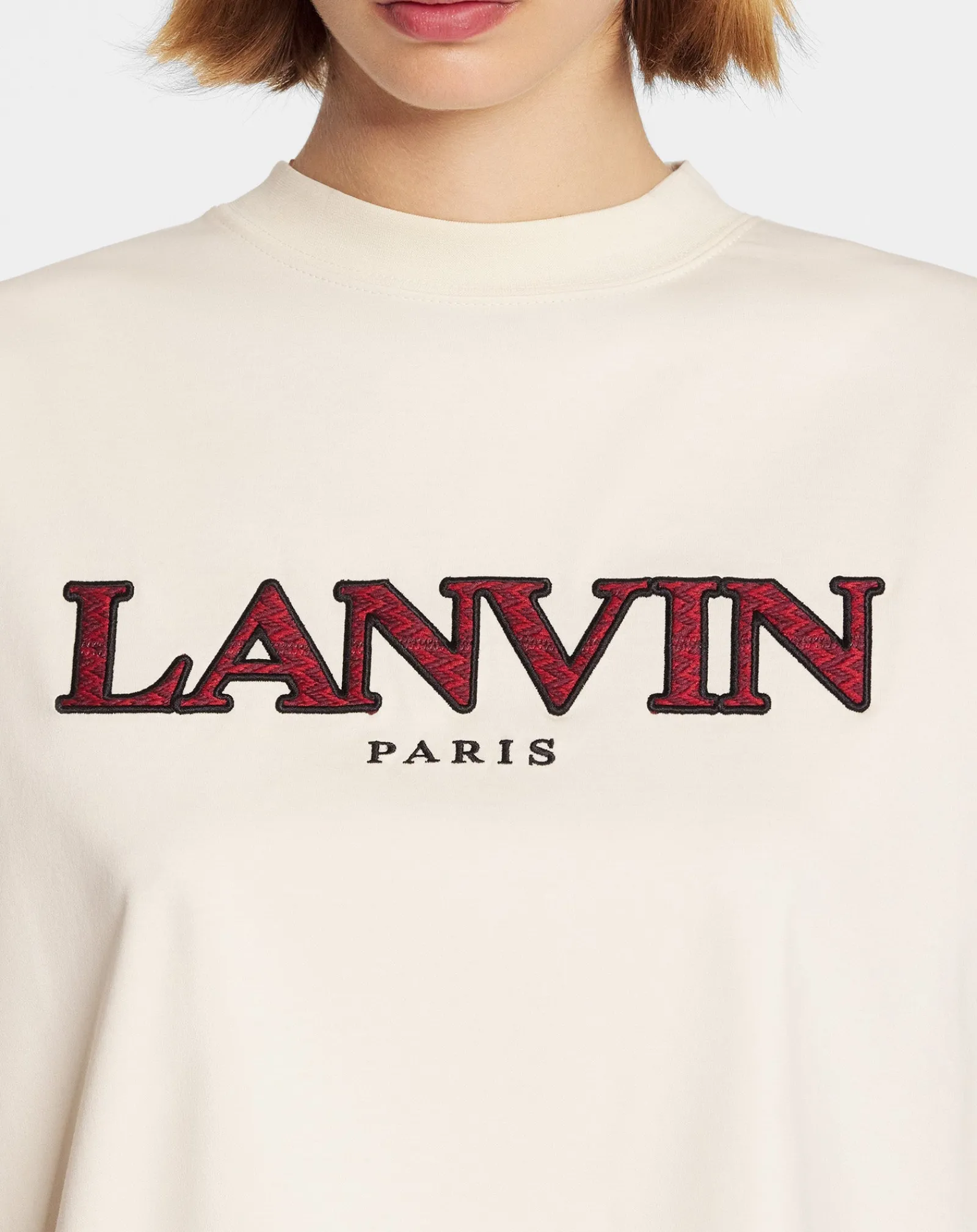Oversized embroidered curb t-shirt Women T-shirts & Sweatshirts