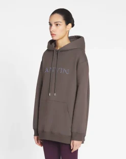 New Oversized bead embroidered hoodie Women T-shirts & Sweatshirts