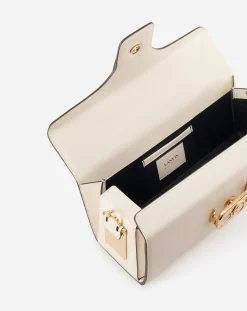 Pencil cat bag in shiny calfskin leather and rhinestones Women Tote Bags & Top Handle Bags