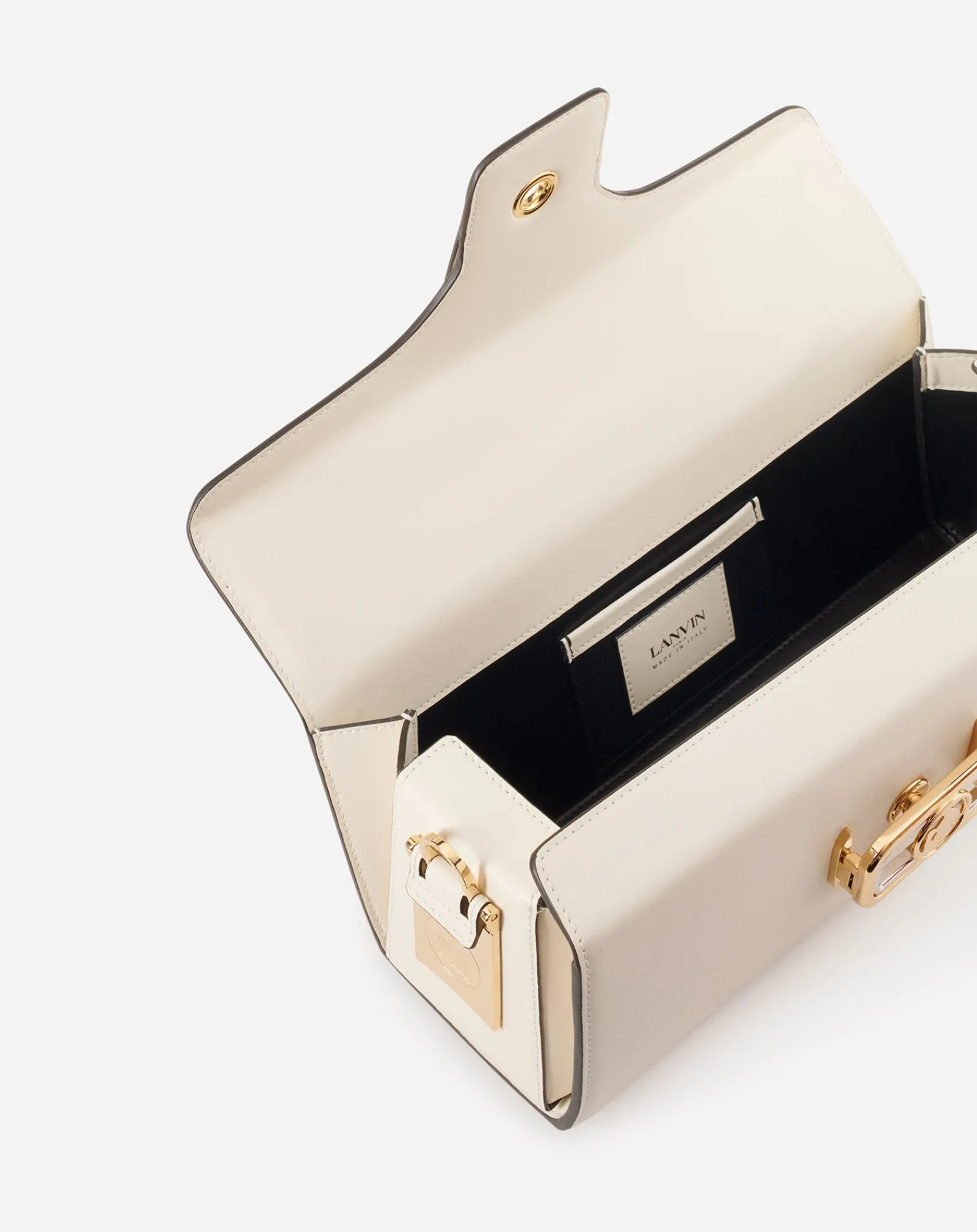 Pencil cat bag in shiny calfskin leather and rhinestones Women Tote Bags & Top Handle Bags