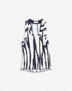 Best Printed pleated tank top Women Tops