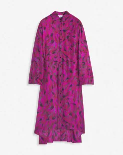 Online Printed shirt dress with pleats Women Dresses