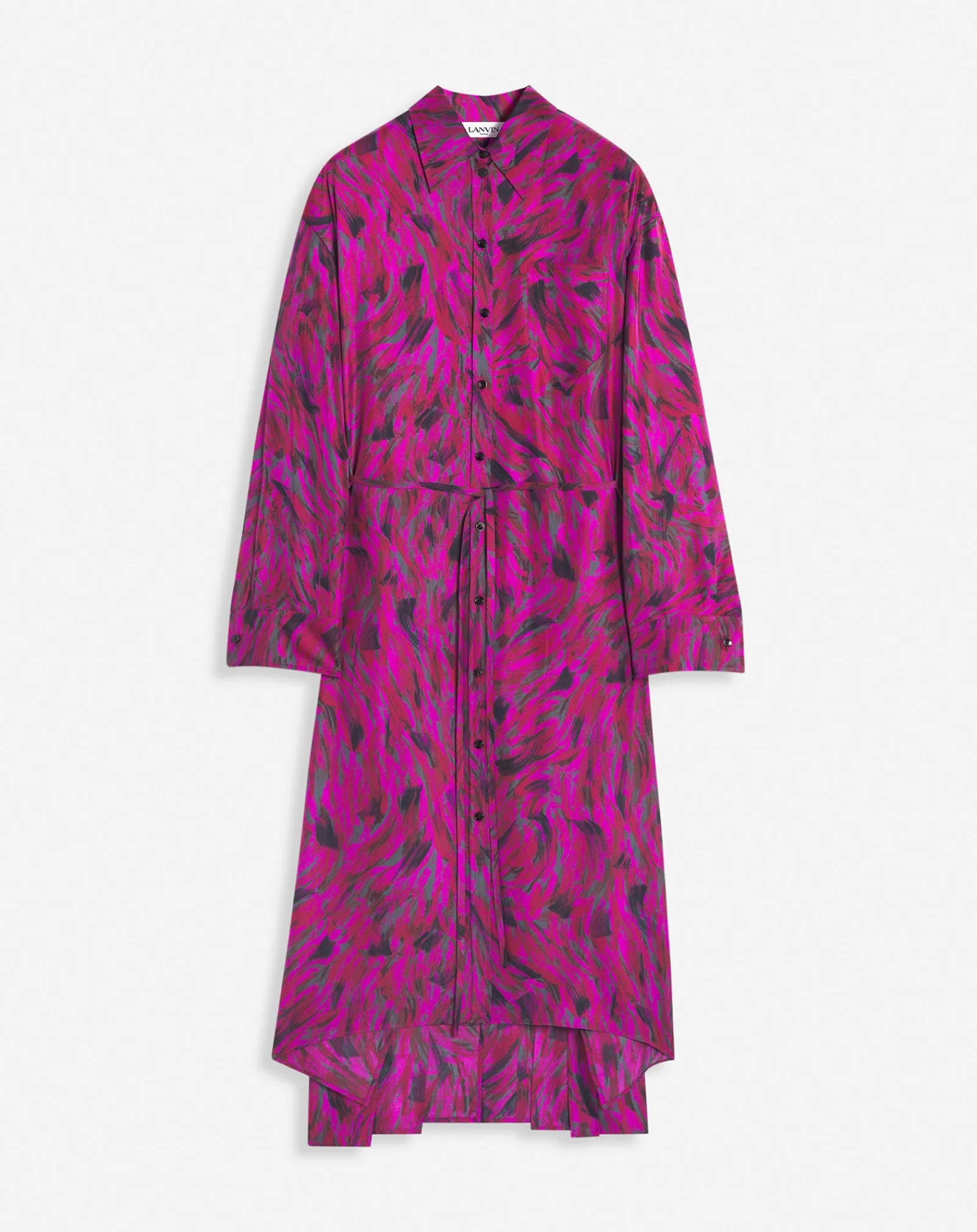 Online Printed shirt dress with pleats Women Dresses
