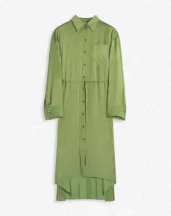Outlet Shirt dress with pleats Women Dresses