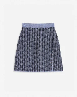 Clearance Short skirt in lurex jacquard Women Skirts & Shorts