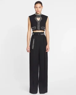 Short sleeveless jacket with a heart detail Women Coats & Jackets