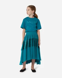 New Short-sleeved cotton t-shirt Girls (4-12 Years)