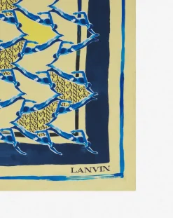 Silk scarf with a sports print Women Silks & Scarves