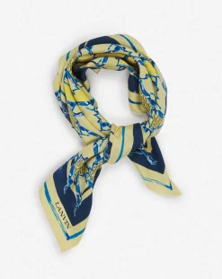 Silk scarf with a sports print Women Silks & Scarves