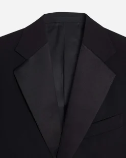 Hot Single-breasted flap pockets jacket with satin lapels Coats & Jackets
