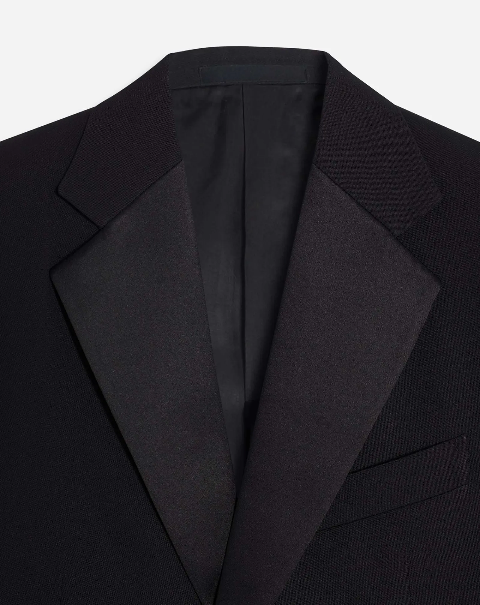 Hot Single-breasted flap pockets jacket with satin lapels Coats & Jackets