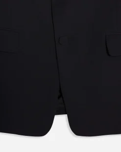 Hot Single-breasted flap pockets jacket with satin lapels Coats & Jackets