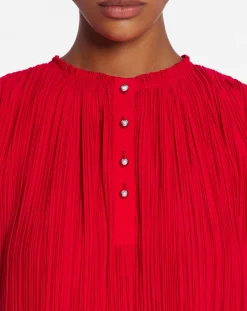 Sleeveless pleated top Women Tops