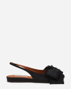 Online Slingback ballerina flat in satin Women Ballerinas