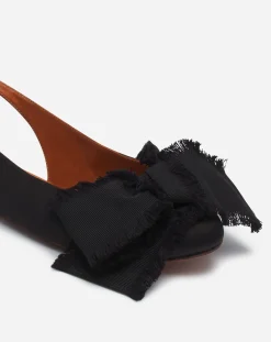 Online Slingback ballerina flat in satin Women Ballerinas
