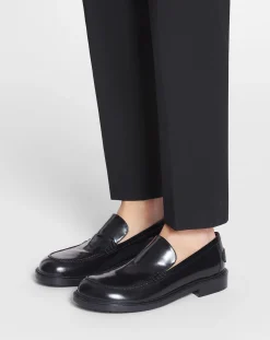 Online Spinto loafers in glossy leather Women Loafers