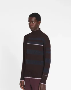 Outlet Striped mock turtleneck sweater Knitwear & Sweatshirts