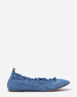 Outlet The ballerina flat in denim Women Ballerinas