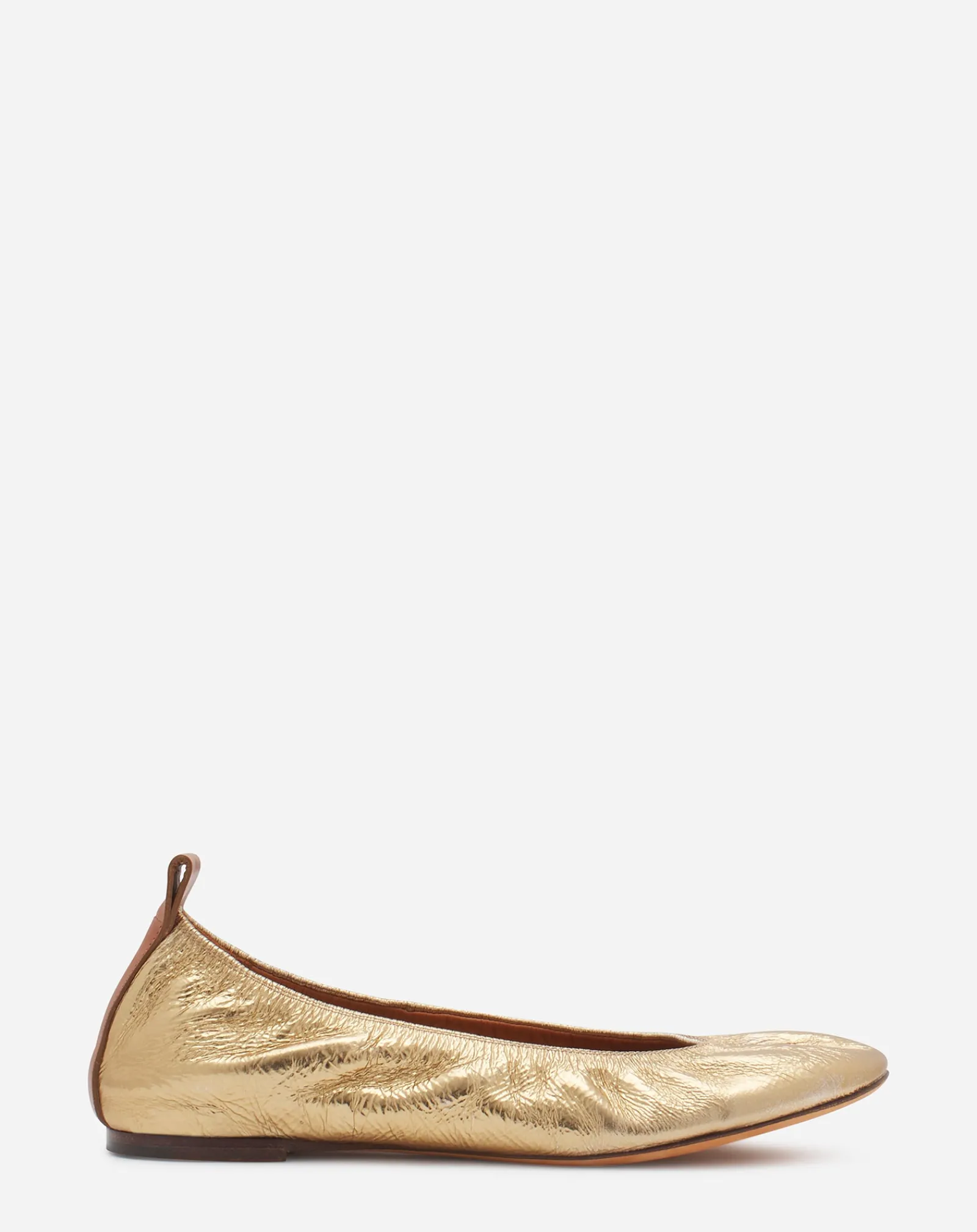 Best The ballerina flat in metallic leather Women Ballerinas