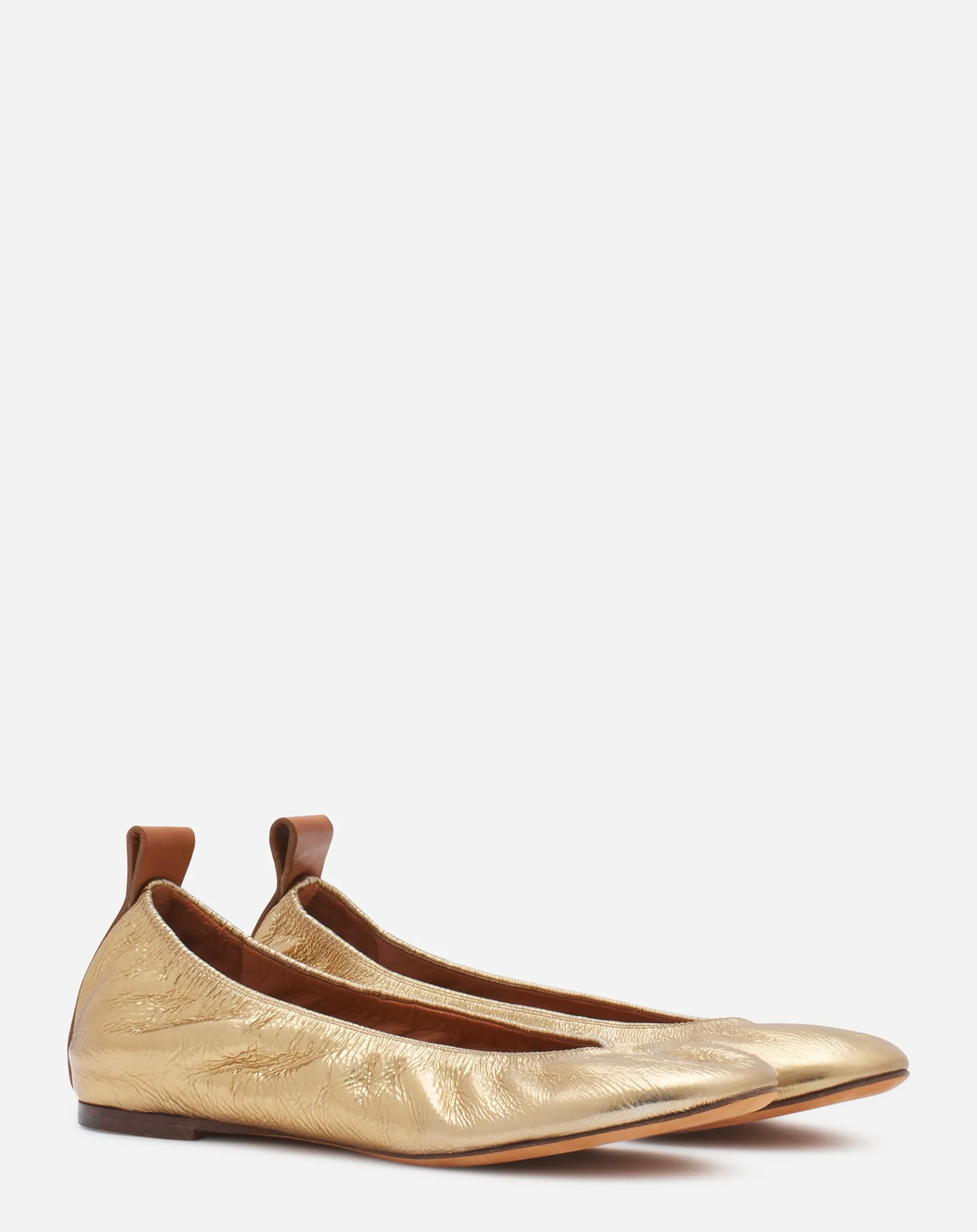 Best The ballerina flat in metallic leather Women Ballerinas