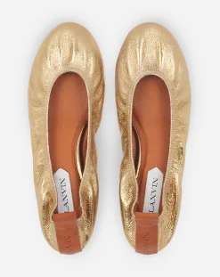Best The ballerina flat in metallic leather Women Ballerinas