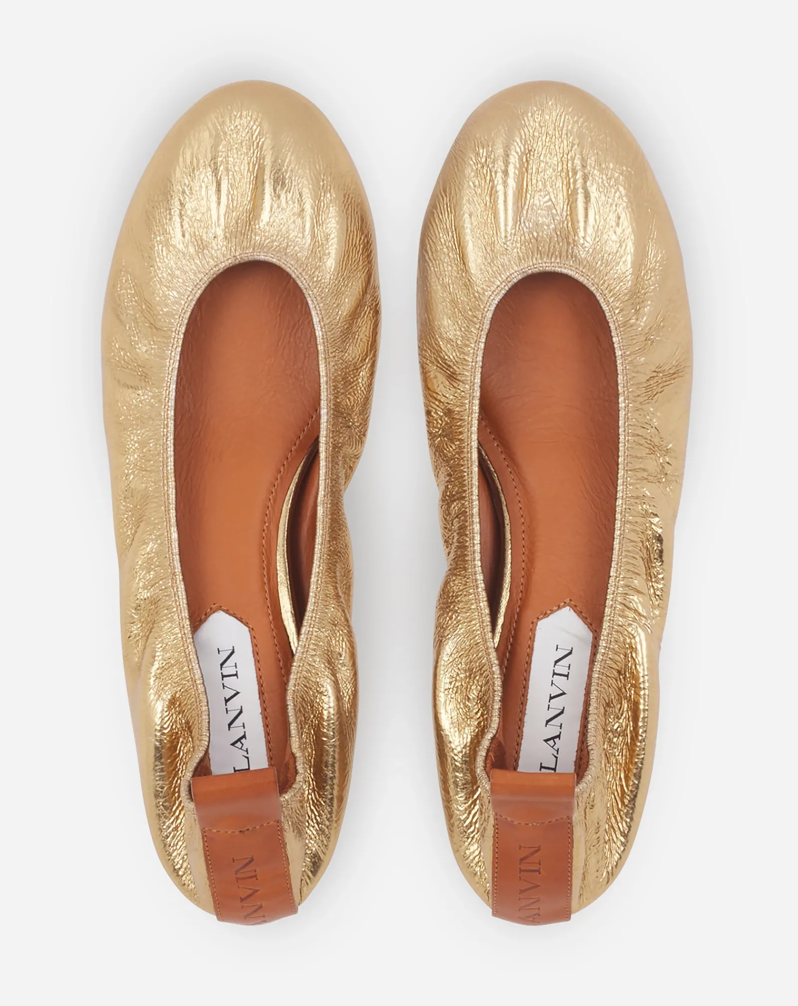 Best The ballerina flat in metallic leather Women Ballerinas
