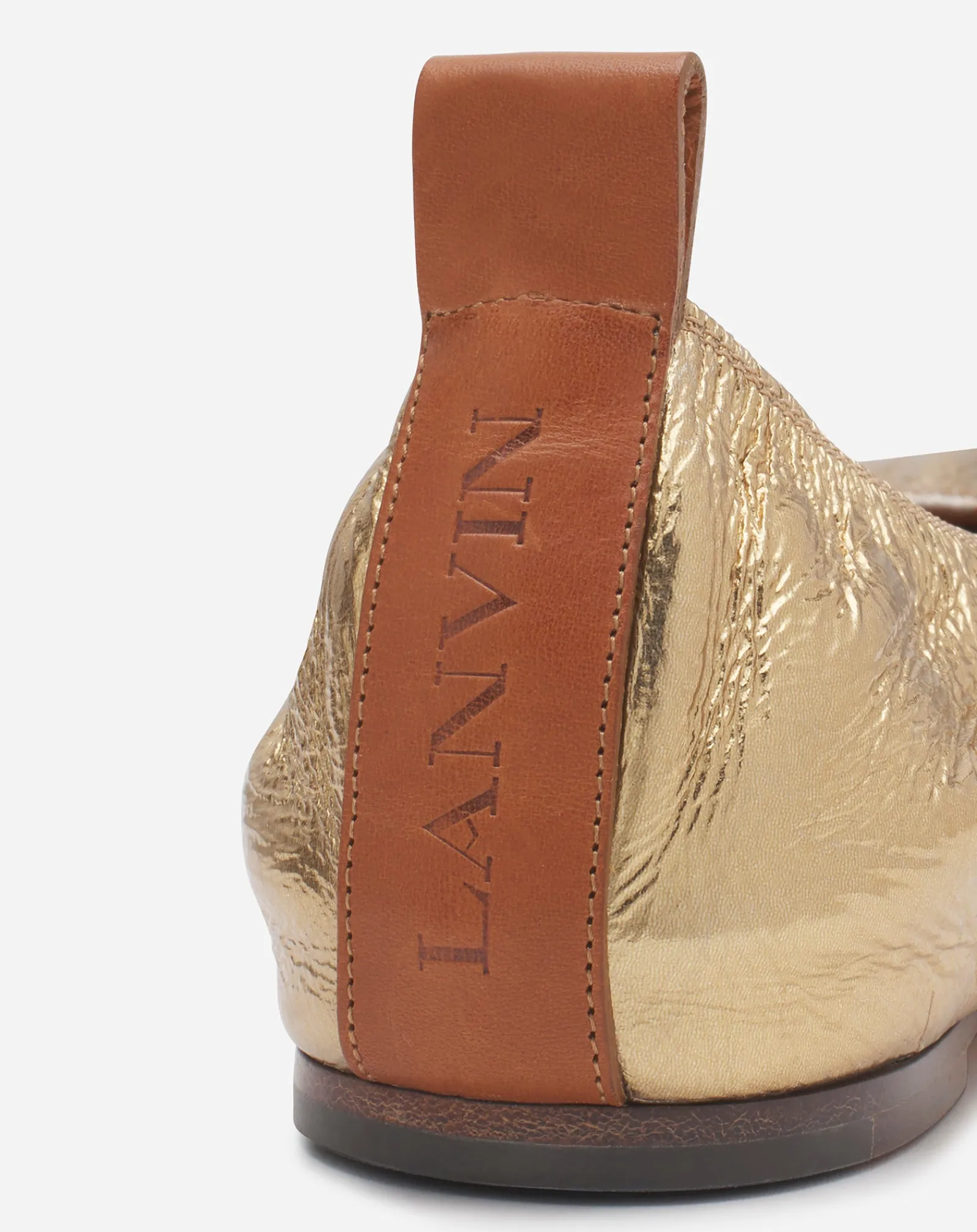 Best The ballerina flat in metallic leather Women Ballerinas