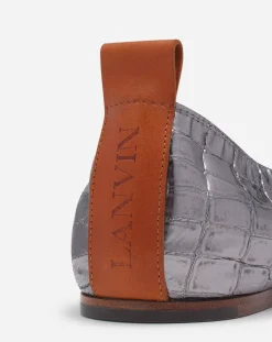 Outlet The ballerina in crocodile-effect leather Women Ballerinas