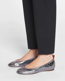 Outlet The ballerina in crocodile-effect leather Women Ballerinas