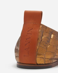 Outlet The ballerina in crocodile-effect leather Women Ballerinas