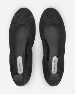 Discount The glittery suede ballerina flat Women Ballerinas