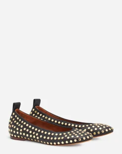 Sale The leather ballerina flat with studs Women Ballerinas