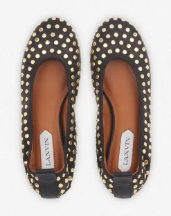 Sale The leather ballerina flat with studs Women Ballerinas