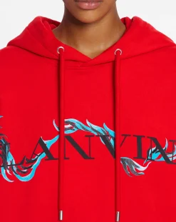 Sale Unisex dragon print loose-fitting hoodie Women T-shirts & Sweatshirts