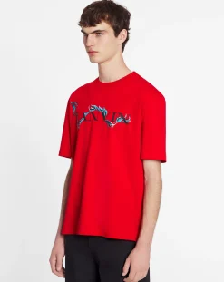 Sale Unisex dragon print loose-fitting t-shirt T-shirts & Polos