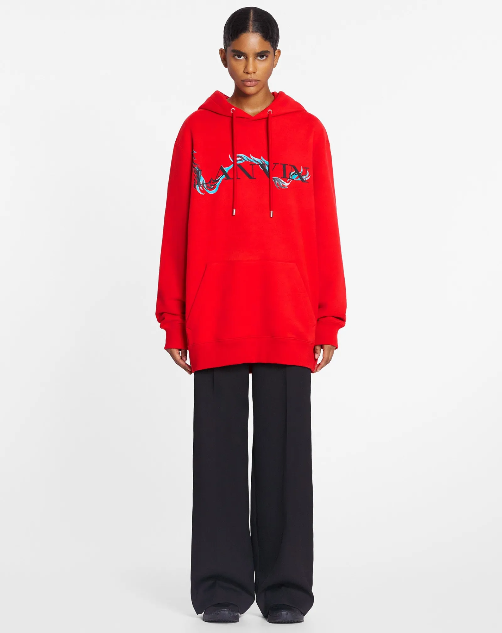 Clearance Unisex dragon print loose-fitting hoodie Knitwear & Sweatshirts