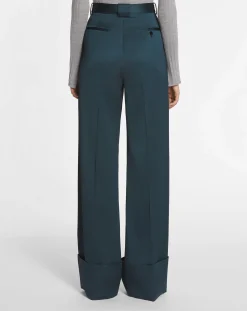 Wide-leg pants with cuffs Women Pants