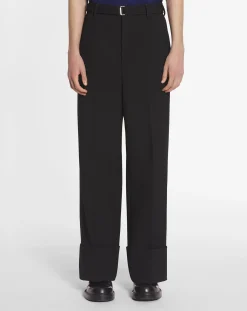 Outlet Wide-leg pants with cuffs Pants & Shorts